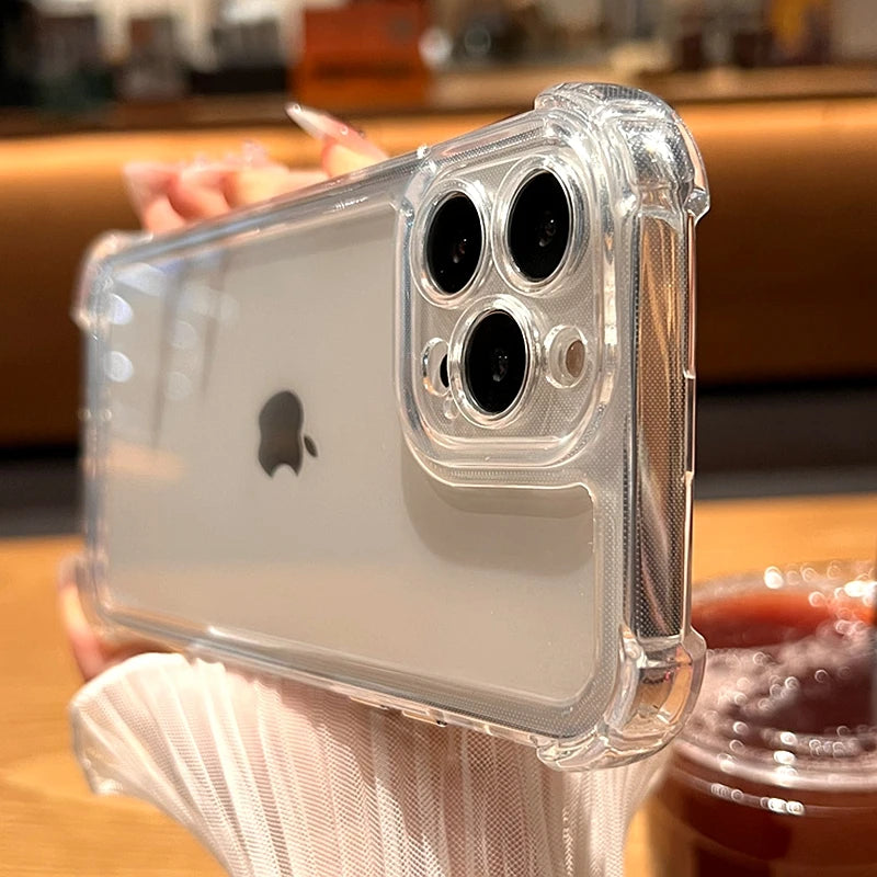 Luxury Shockproof Transparent Case For iPhone 17 16 15 14 13 12 11 Pro Max 7 8 Plus Bumper Cases Cover
