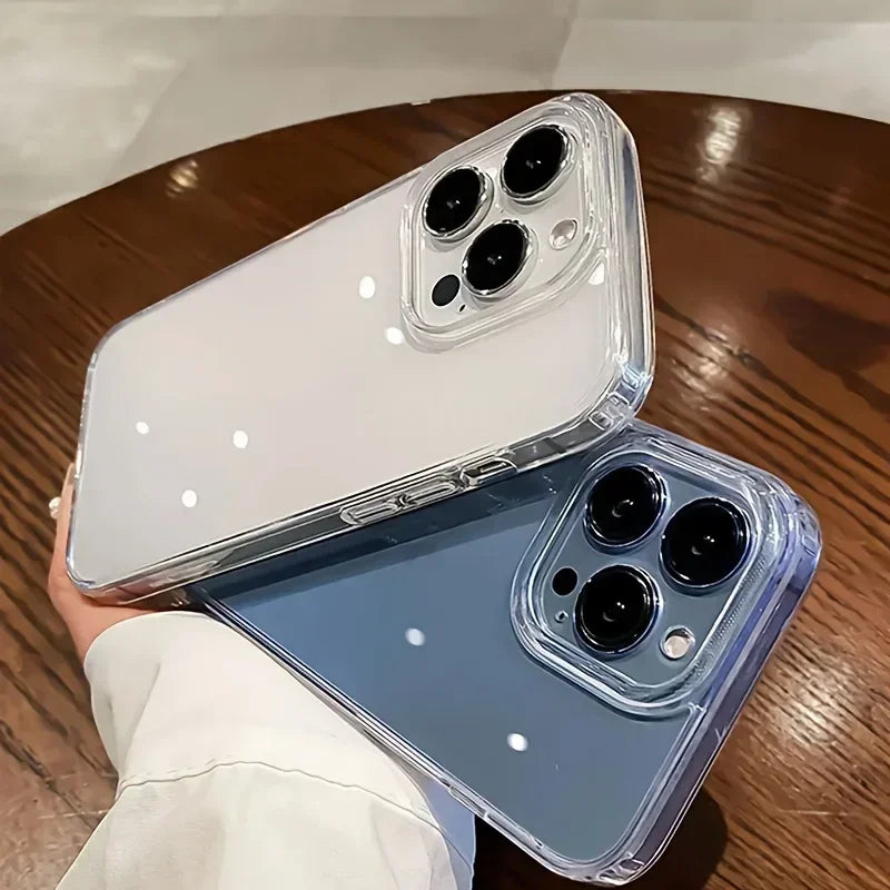 Luxury Transparent Phone Case For iPhone 18 17 Air 16 15 14 Plus 13 12 11 Pro Max Shockproof HD Clear Hard Acrylic Back Cover