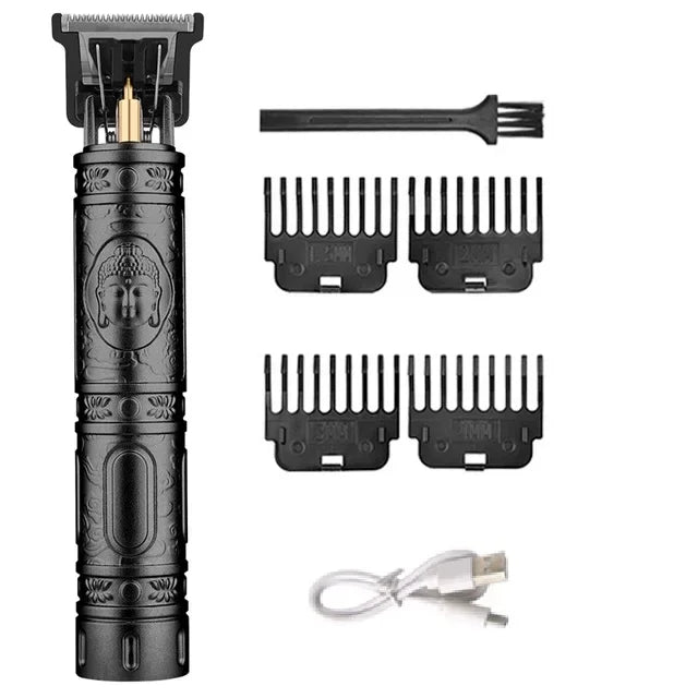 Vintage T9 Professional Hair & Beard Trimmer – Black & Gold