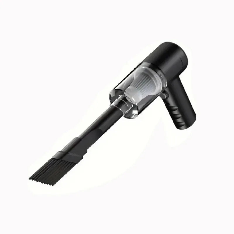 Mini Handheld Car Vacuum Cleaner, Wireless Charging, High Power, Dual Suction & Blower for Car Interior Cleaning