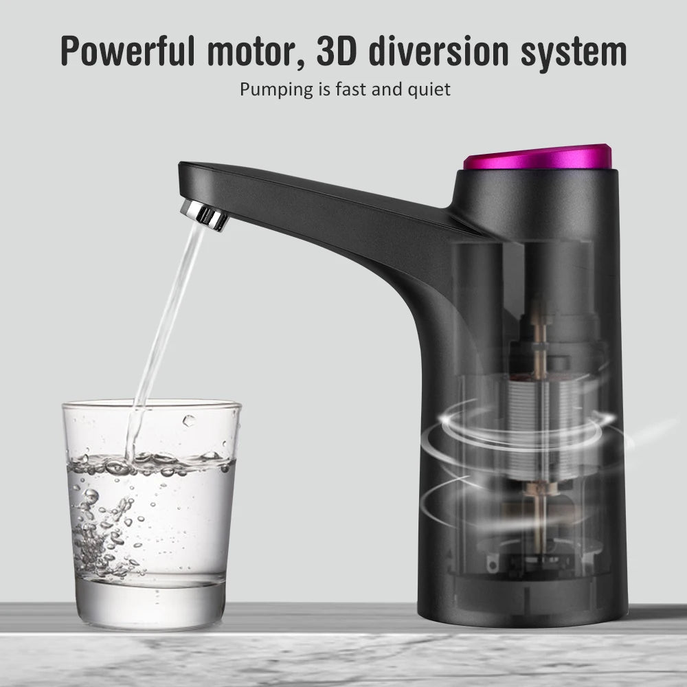 Automatic Water Dispenser Electric Water Pump Button Control USB Charge Portable for Kitchen Office Outdoor Drink Dispenser