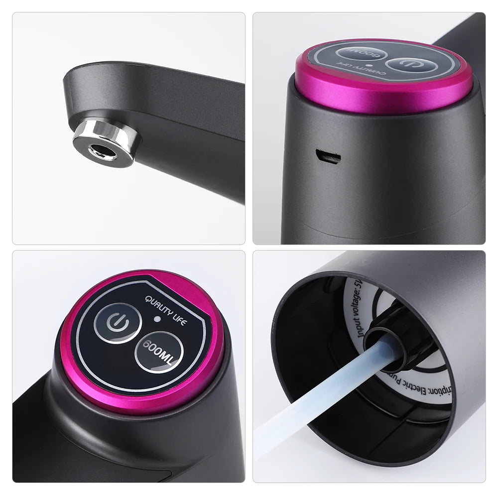 Automatic Water Dispenser Electric Water Pump Button Control USB Charge Portable for Kitchen Office Outdoor Drink Dispenser