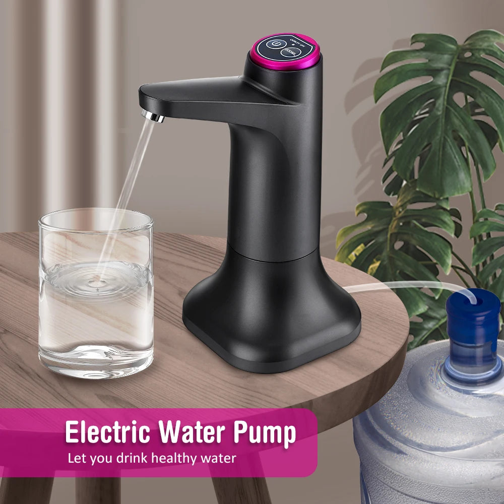 Automatic Water Dispenser Electric Water Pump Button Control USB Charge Portable for Kitchen Office Outdoor Drink Dispenser