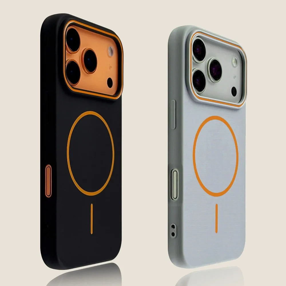 Luxury Magnetic Matte Soft Phone Case For iPhone 17 Pro Max Air 16E 15 14 13 12 11 17 Shockproof MagSafe Wireless Charging Cover